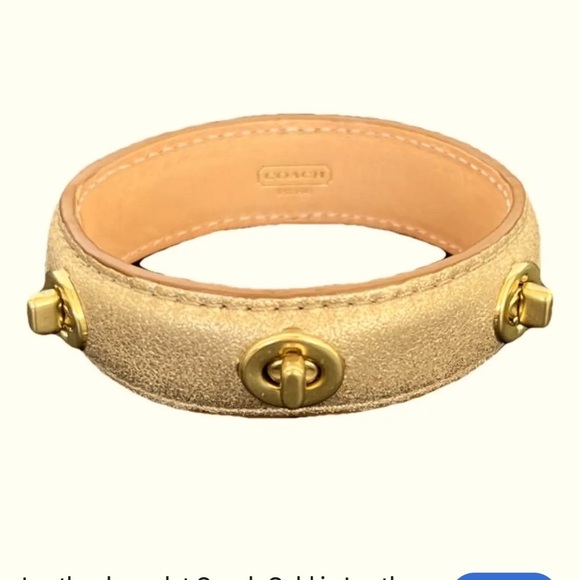 Gold Coach Bracelet with Turnlock Detail - Picture 1 of 5